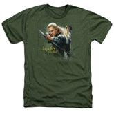 The Hobbit Legolas Greenleaf Men's 30/1 Heather 60 40 Poly Short-Sleeve T-Shirt